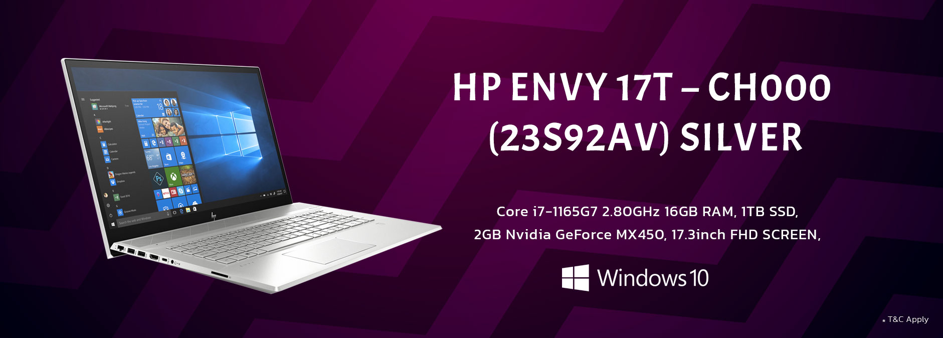 HP Envy 17T- Choo (23S92AV) Silver