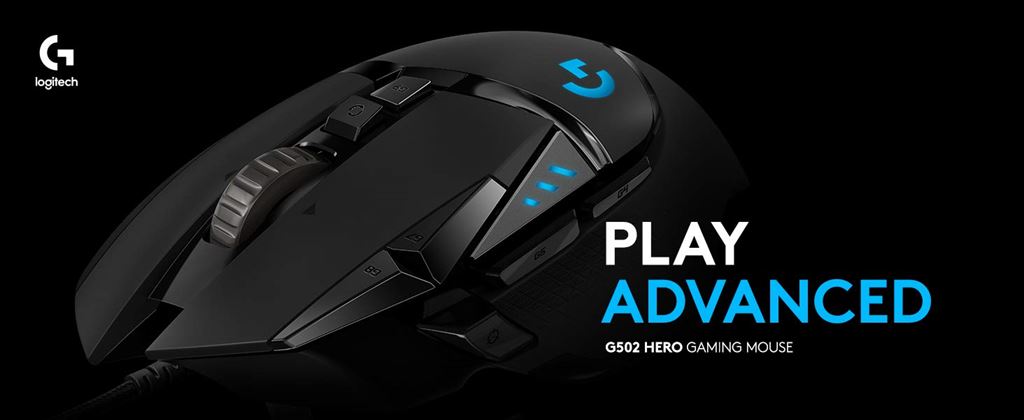 Logitech G502 Hero High Performance Gaming Mouse Special Edition, Hero 16K  Sensor, 16 000 DPI, RGB, Adjustable Weights, 11 Programmable Buttons