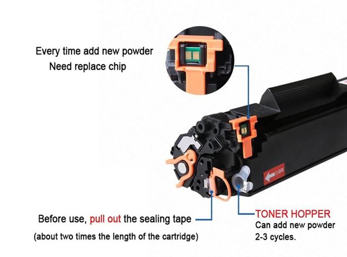 Replacement Cartridge of HP 85A Black LaserJet Toner (CE285A)