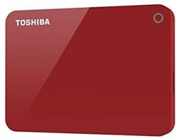 Toshiba V9 Canvio Advanced Portable Hard Drive 1TB Red