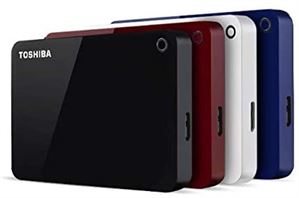 Toshiba V9 Canvio Advanced Portable Hard Drive 2TB Red