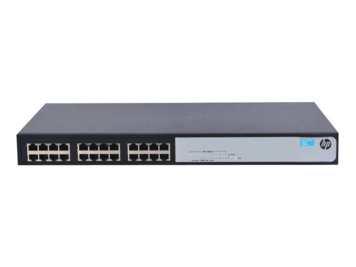 HPE 1410-24-R Switch - switch - 24 ports - unmanaged - desktop, rack-mountable, wall-mountable