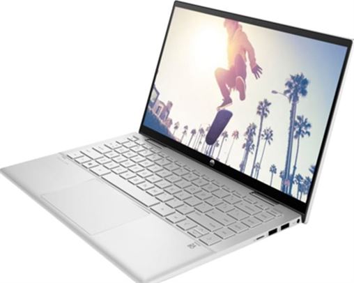 HP Pavilion x360 Convertible 14-DY1003NIA 14'' FHD Touchflip Laptop, Intel Core i5-1155G7 2.5 Ghz, 8GB RAM, 512GB SSD, Intel Iris Xe Graphics, Windows 11, Eng KB, Silver | 594S1EA