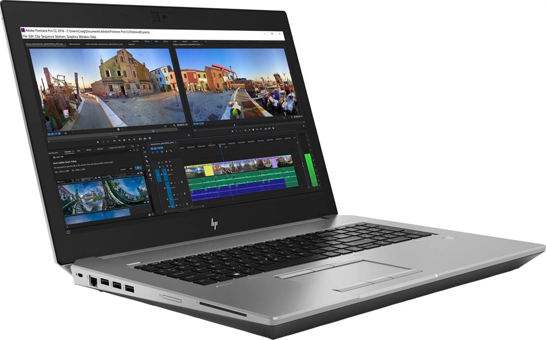 HP ZBook 17 G5 Mobil Workstation Intel 6-Core i9-8950HK 2.9GHz, 16GB, 512GB SSD, 17.3 Inch FHD (1920x1080), BT, Camera, NVIDIA P1000 4GB, Backlit English Keyboard, Windows 10 Pro, Silver