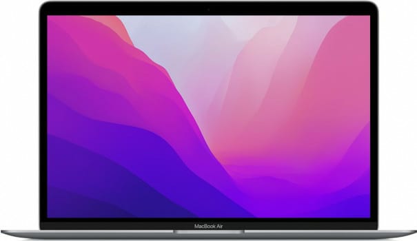 Apple Macbook Air  2020 13''  Retina IPS LED  Laptop, M1 Chip 8-Core GPU/CPU, 16GB RAM, 2TB SSD, Touch ID & Force Touch Trackpad, mac OS, English Keyboard, Gray | Z125000F1