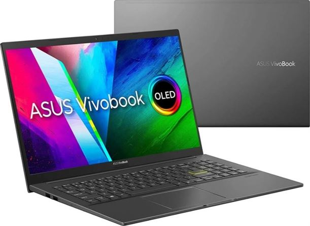 Asus Vivobook K513 15.6'' FHD OLED Laptop, Intel Core i5 1135G7 2.40GHZ, 8GB RAM, 512GB SSD, 2GB NVIDIA Graphics MX350, Windows 10, Eng-Arabic Keyboard, Black | K513EQ-OLED1B5T
