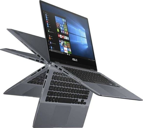 ASUS VivoBook Flip Star Grey (Core i3, 8GB, 512GB SSD, 14.0" FHD Touch N Flip, Intel HD, Win10) Engl/Arab Gray Color | TP412FA-EC721T -GREY