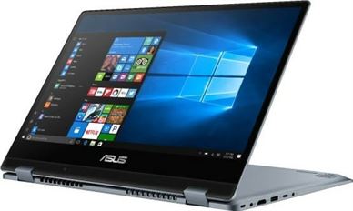 Asus VivoBook Flip Laptop - Intel Core i3 10110U  2.10Ghz, 4GB RAM, 256GB SSD, 14.0" FHD Touch N Flip, Intel HD Graphics, Window 10 - Silver Blue | TP412FA-EC043T