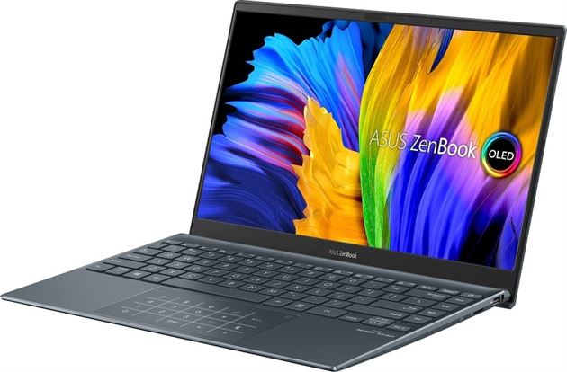 Asus Zenbook 13 UX325EA 13.3" OLED FHD Nontouch Laptop, 11th Gen Intel Core i7-1165G7H 2.80Ghz, 16GB RAM, 1TB SSD, Intel HD Graphics, Windows 11 Home, Eng-Arabic KB, Gray | UX325EA-OLED001W