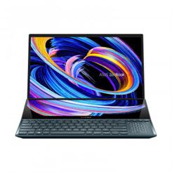 Asus Zenbook Pro Duo UX582 15.6''  OLED UHD Touchscreen Laptop, 14'' Screen Pad, Core i9-11900H 2.5 Ghz, 32GB RAM, 1TB SSD, 8GB Nvidia RTX 3080, Windows 11, Eng-Arb Keyboard, Blue | UX582HS-OLED009W