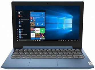 Lenovo IdeaPad 1 Laptop 11IGL05, Intel Celeron N4020 Processor,  4GB RAM, 128GB SSD, 11.6" HD Display, Integrated Intel UHD Graphics, Non-backlit, English (UK) Keyboard - Ice Blue | 81VT004VAK