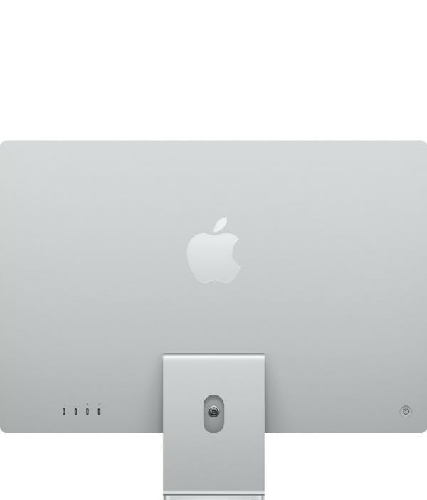 Apple iMac 2021 24'' 4.5K Retina Display PC, 4480x2520 Resolution, M1 8 Core CPU / 8 Core GPU, 8GB RAM, 512GB SSD, English, macOS, Gigabit Ethernet, Silver | MGPD3B/A