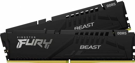 Kingston Fury Beast 32GB (2x16 GB Kit) Desktop Memory, DIMM 288 pins DDR5, 5200 MHz PC5-41600U, Cas Latency 40 | KF552C40BBK2-32