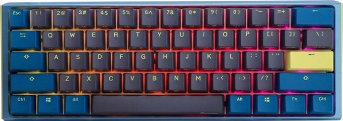 Ducky One 3 Mini Daybreak Wired Mechanical Keyboard, Cherry Red RGB Switch, Quack, 60% Hotswap, Double Shot, PBT Keycap, USB 2.0 Interface, English Layout | DKON2161ST-RUSPDDBBHHC1