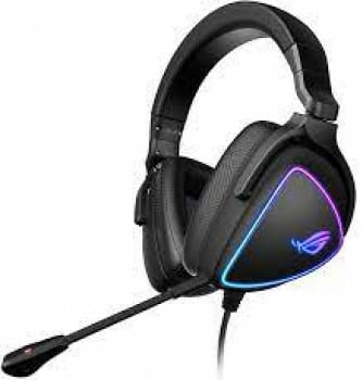 Asus Rog Delta S Gaming Headset with USB-C, Ai Powered Noise-Canceling Microphone, Over-Ear Headphones for PC/Mac/Sony, Ergonomic Design, Black | 90YH02K0-B2UA00