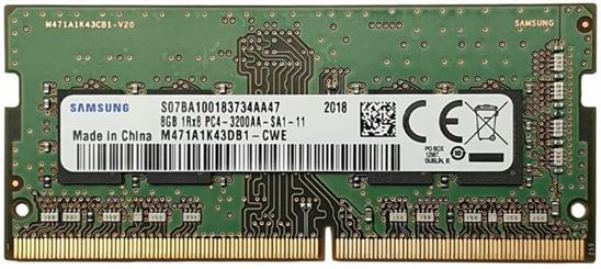 Samsung 8GB DDR4 3200MHz PC4-25600 1.2V 1Rx8 260-Pin SODIMM Laptop RAM Memory Module | M471A1K43DB1-CWE