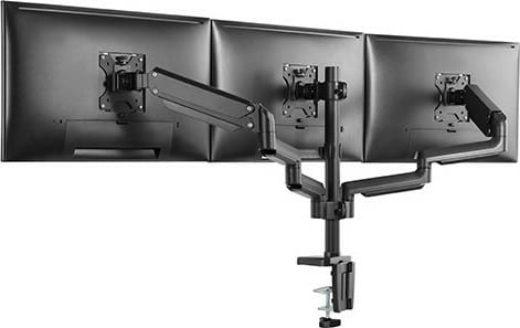 Twisted Mind Premium Triple Monitors Mount, Aluminum Pole, Mounted Gas, Spring Monitor, Arm With Usb Ports | LDT26-C036UP