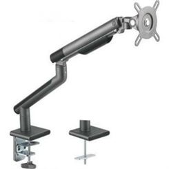 Twisted Minds Premium Slim Single Monitor Arm, Aluminum Spring Assisted, Detachable Vesa Plate Design, 180° Rotation Stop, Built In Cable Management, Gray | TM-49-C06-G