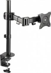 Skill tech Single Monitor Arm Clamp and Bolt Through Mount Holds up to 32" and 17 6 lbs per Monitor