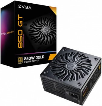 EVGA SuperNOVA 850 GT - 80 Plus Gold, 850W, Fully Modular, Auto Eco Mode with FDB Fan, Includes Power ON Self Tester, Compact 150mm Size, Power Supply | 220-GT-0850-Y3