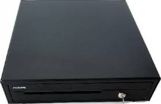 Pozone PCD 4100 Cash Drawer, 8 Adjustable Coin Slots, 3 Position Lock, Durable Metal Wire Gripper, Black | PCD 4100