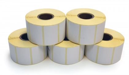 Oscar Sticker Label 38x25 mm for Barcode Label Printer, Direct Thermal & Thermal Transfer, 1000 Labels per Roll, Detail Size 38.1 x 25.4 mm,1 Inch Core (5 Rolls) | MLBOTH26160NW05