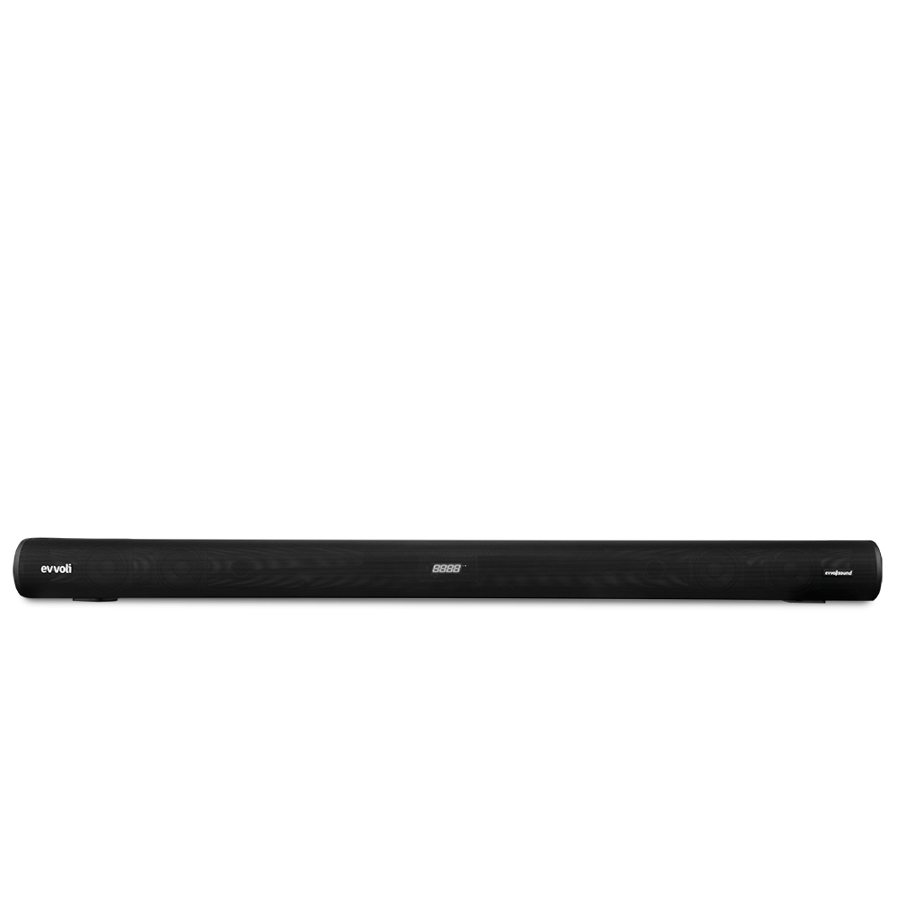 Evvoli SB120B 2.0Ch Single Soundbar, With Bluetooth, LED Display, 120W Output Power, Black | EVAUD-SB120B