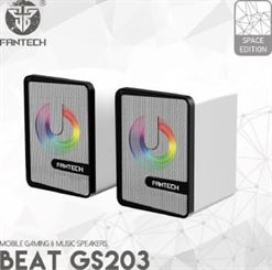 Fantech GS203 Beat Space Edition Speaker, Portable USB2.0, Bass Resonance Membrane, 45mm Driver Unit, RGB Illumination, White | GS203 Space Edition