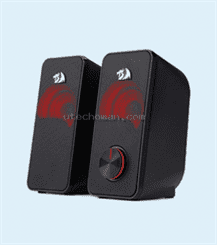 Redragon GS500 Stentor PC Gaming Speaker, 2.0 Channel Stereo, Red Backlight, 5Wx2 Maximun Power, USB Powered with a 3.5mm Connector, Black | GS500