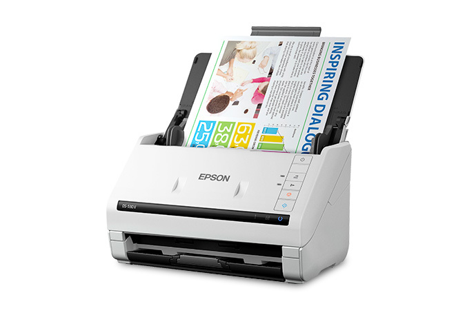 Epson DS-530 Color Duplex Document Scanner, up to 35 ppm/70 ipm, includes TWAIN and ISIS, robust design with 50-page Auto Document Feeder | B11B236201