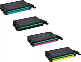 Samsung CLT-508 Four Pack Black & Colors Ink Toner Cartridge Set - Black/Yellow/Cyan/Magenta