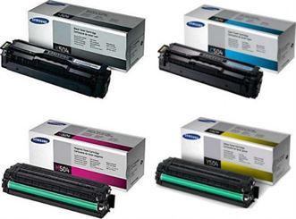 Samsung 504 Four Pack Black & Colors Ink Toner Cartridge Set - Black/Yellow/Cyan/Magenta