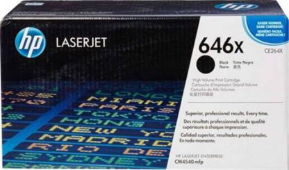 HP 646X Black High Yield Original LaserJet Toner Cartridge | CE264X