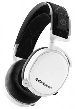 SteelSeries Arctis 7+ Wireless Gaming Headset, 40mm Neodymium Drivers, Low Latency 2.4 GHz Wireless, ClearCast Bidirectional Mic, 30H Battery Life, 12m Effective Range, USB-C Charging, White | 61461