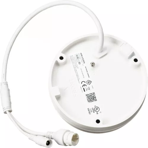 Hikvision 4MP AcuSense Built-in Mic Fixed Dome Network Camera, H.265+ Compression Technology, 2.8mm Fixed Lens, Built In Microphone, IR LEDs For Night Vision, White | DS-2CD2143G2-IU