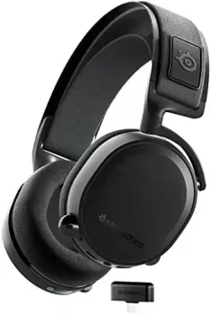 SteelSeries Arctis 7+ Wireless Gaming Headset, Lossless 2.4 GHz, 30 Hour Battery Life, USB-C Charging, 7.1 Surround, For PC / PS5 / PS4 / Mac / Android, Black | 61470