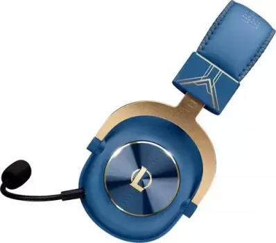 Logitech Pro X League of Legends Edition Gaming Headset, 50mm Precision Drivers, 100 Hz-10 Khz Frequency Response, 35 ohm Impedance, 91.7 dB SPL @ 1 mW & 1 cm Sensitiviy, Blue | 981-001106