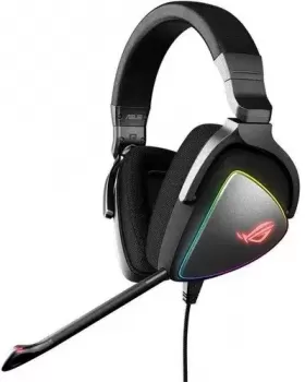 ASUS ROG Delta USB-C Gaming Headset for PC, Mac, Playstation 4, Teamspeak, and Discord with Hi-Res ESS Quad-DAC, Digital Microphone, and Aura Sync RGB Lighting | 90YH00Z1-B2UA00